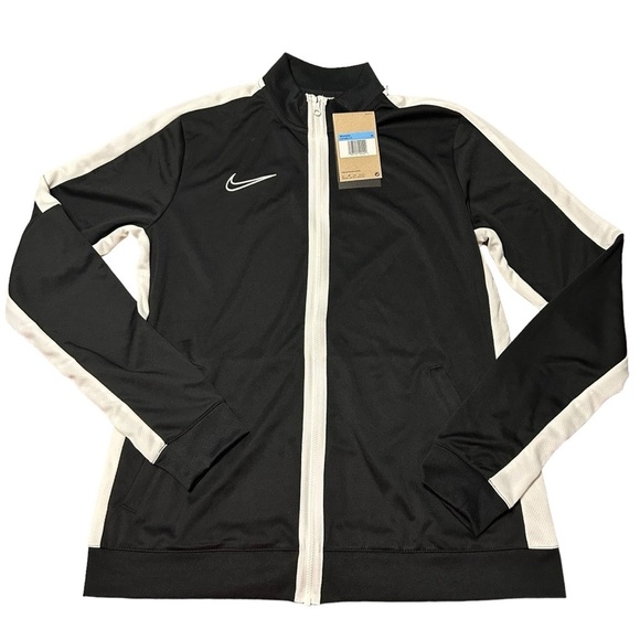 NIKE DRI-FIT ACADEMY WOMEN'S KNIT SOCCER TRACK JACKET BLACK/WHITE SIZE MED NWT - Picture 4 of 8